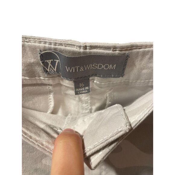 Wit & Wisdom Gray White Camouflage Pattern with Pockets - Picture 3 of 4